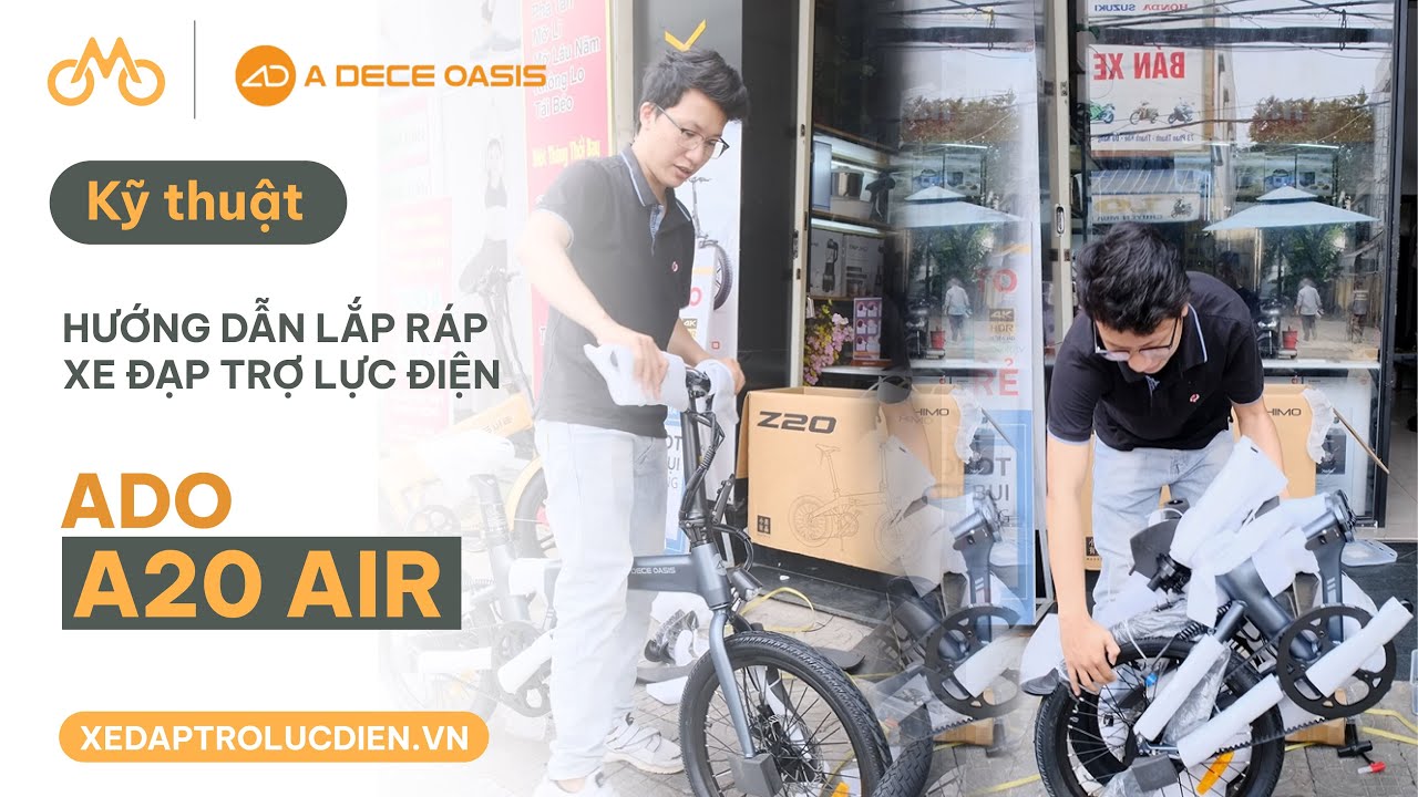 Hướng dẫn lắp ráp xe đạp trợ lực điện ADO A20 Air