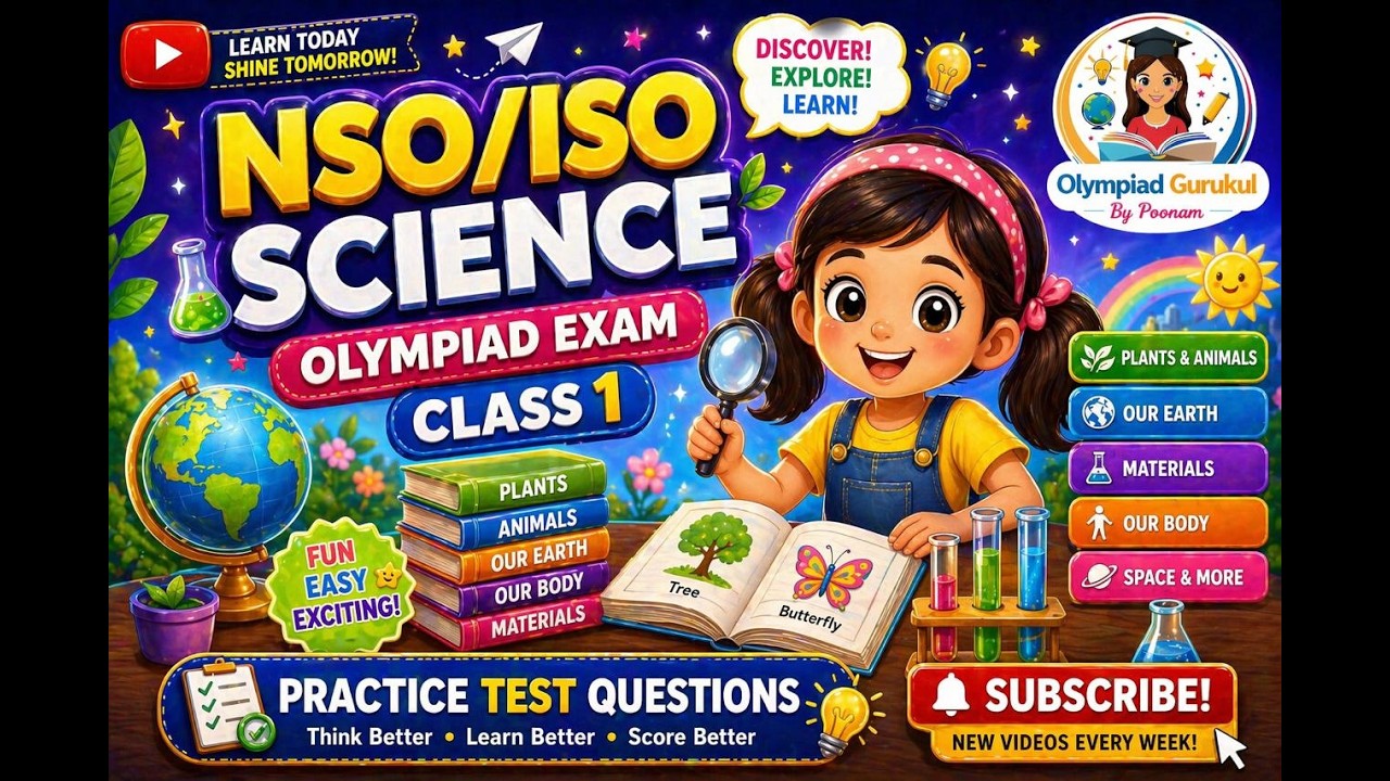 NSO SCIENCE Olympiad | Class 1 | Very Important  Questions 🚀 Score 90%+ Fast