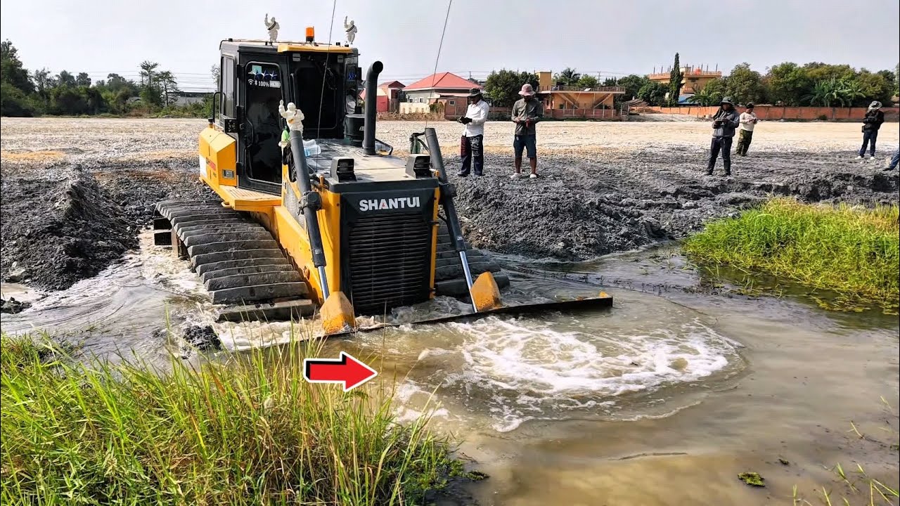 OMG! JOB_DH17C3PRO Perfectly Building Road Construction Over The Water Using Stones For Huge Pushing