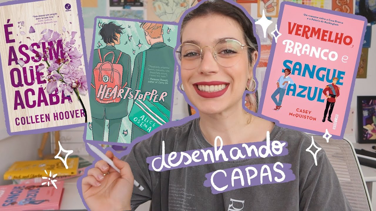 REFAZENDO CAPAS DOS MEUS LIVROS FAVORITOS! com ilustração digital ✨