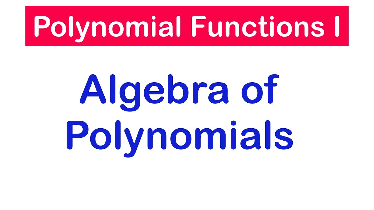 Algebra of Polynomials - Addition / Subtraction / Multiplication of Polynomials | SHS 1 ELEC MATH