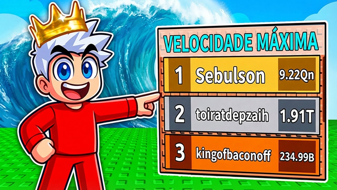 VIREI TOP 1 DO MUNDO no Escape Tsunami For Brainrots!