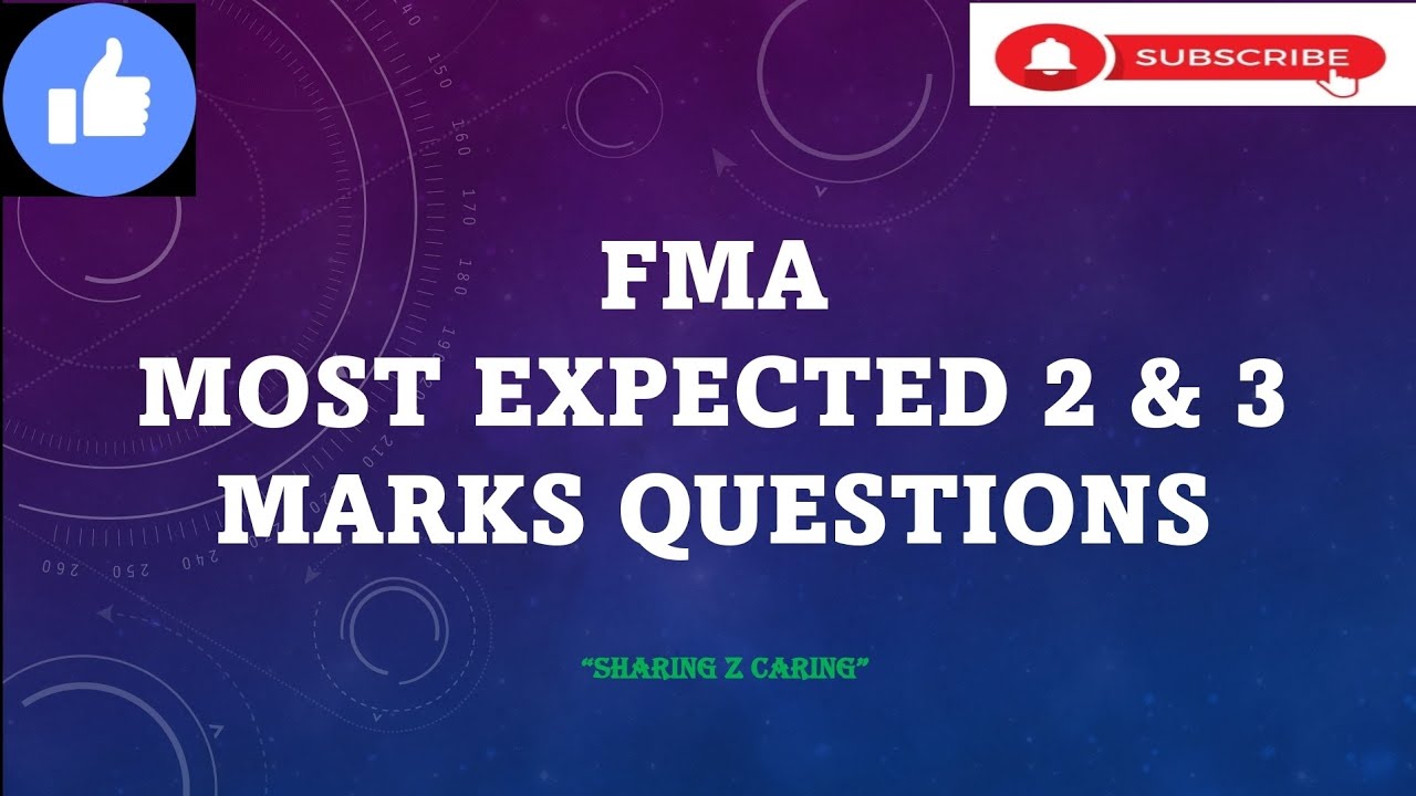 CHSE +2 2ND YR. COMMERCE/FMA/MOST EXPECTED 2 & 3 MARKS QUESTIONS
