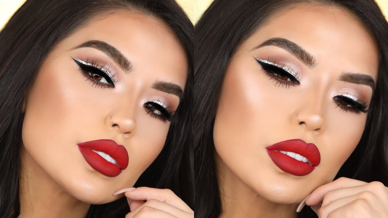 PERFECT GLITTERY HOLIDAY MAKEUP | Iluvsarahii