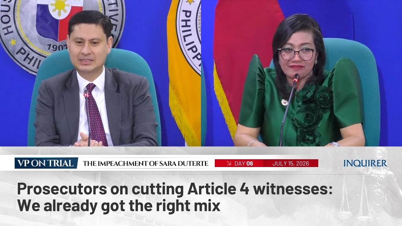 Prosecutors on cutting Article 4 witnesses: We already got the right mix