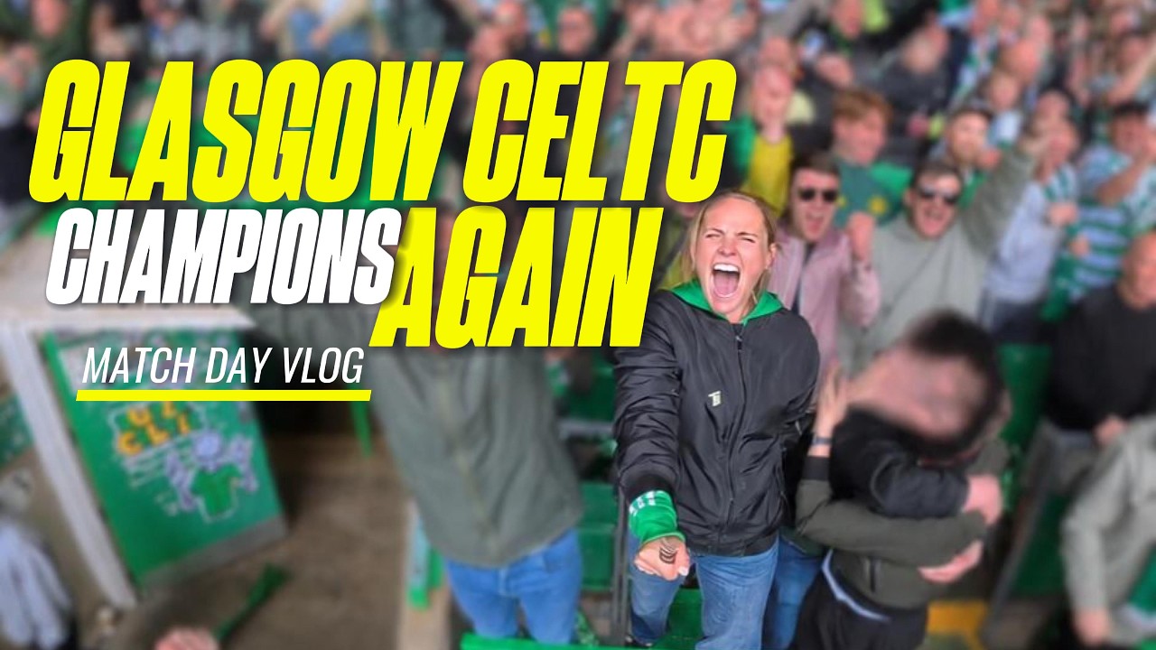Celtic WIN THE LEAGUE! 🏆 vs Hearts | Match Day Vlog at Celtic Park (Standing Section, Insta360)