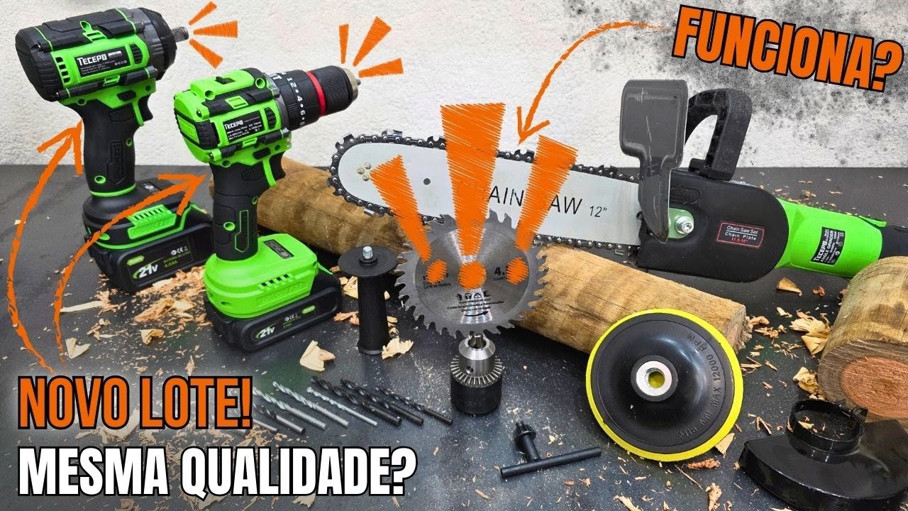 Esmerilhadeira 3 em 1 TECEPO + Novo Lote de Furadeira e Chave de Impacto &ndash; Vale a Pena? | F21-C21