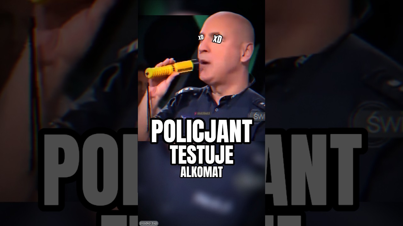 Pokaz alkomatu i&hellip; czerwona kontrolka u POLICJANTA🚨#polska #polityka #tvp