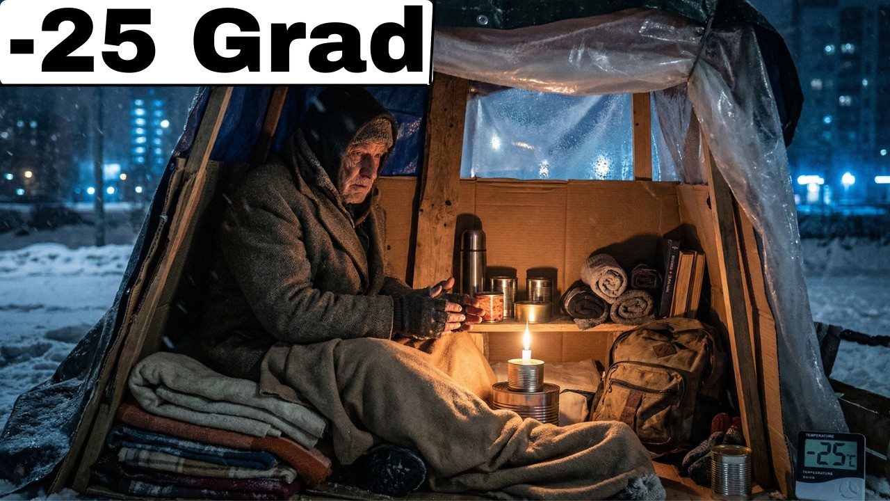 Wie halten sich Obdachlose ohne Heizung warm? Bei -25 Grad.
