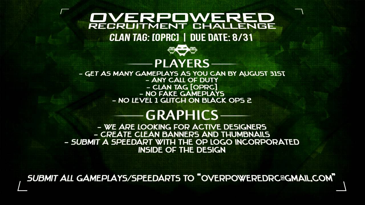 OP Recruitment Challenge! #OPRC