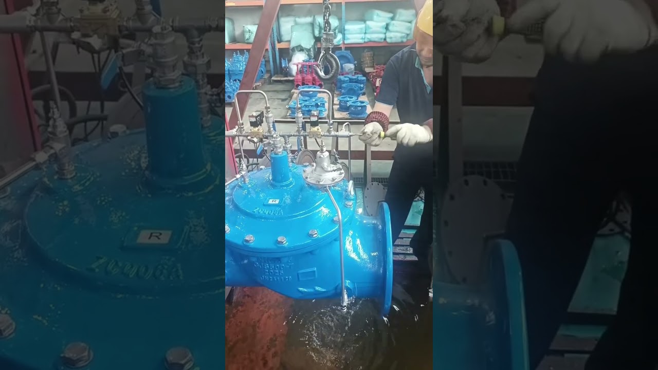 Pressure test for flow control valve . Flow control valve.  