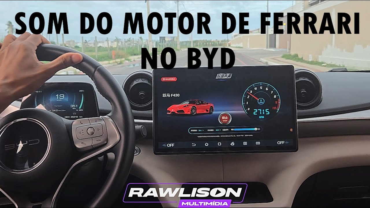 Som de motor de Ferrari no BYD Dolphin, com o App BYD Motor Sound