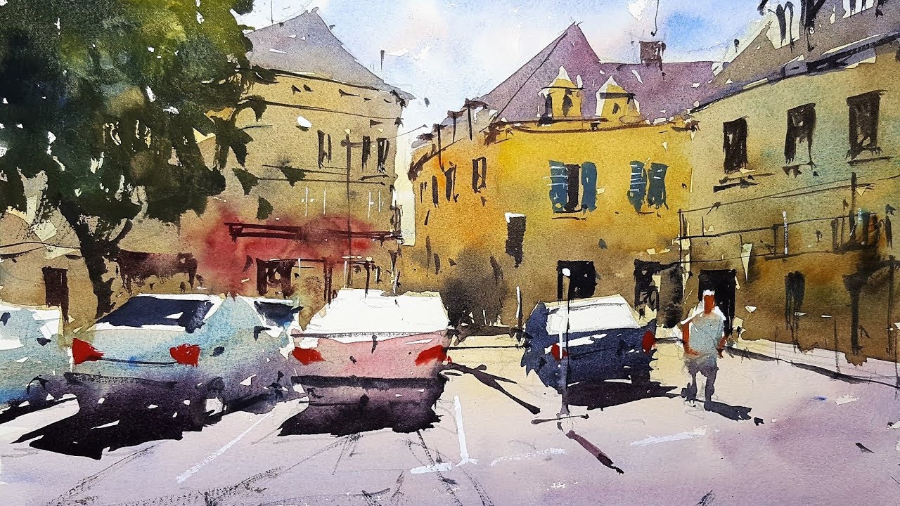 Watercolor Tutorial: How to paint cars in a loose style by Tim Wilmot #33