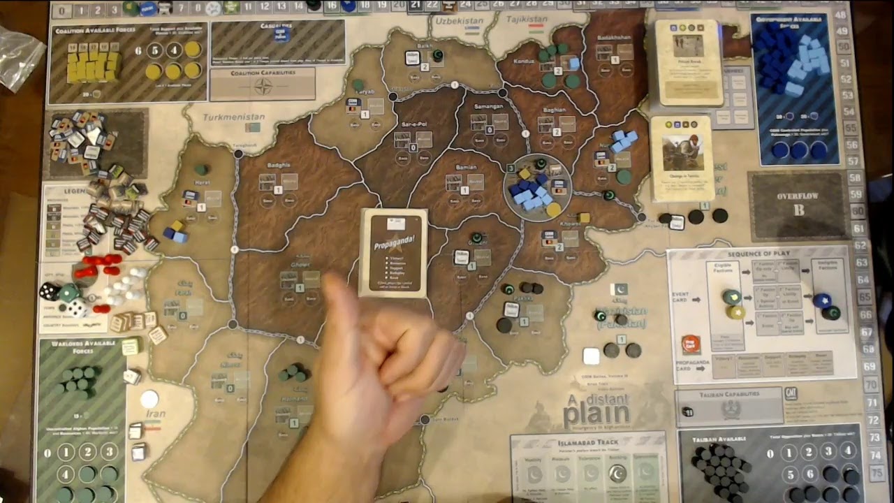 A DISTANT PLAIN Campaign Play Through First Try COIN Game by GMT Games
