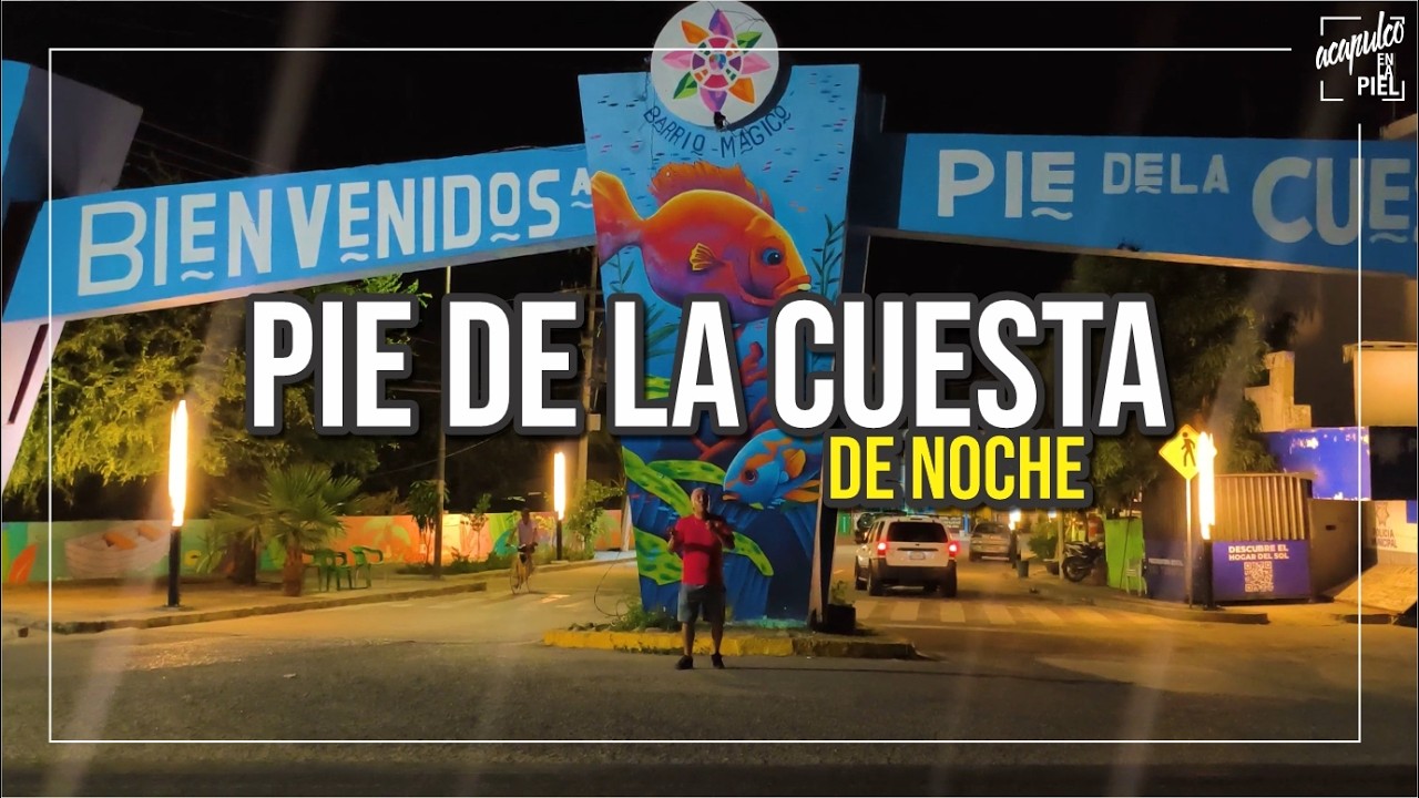 ASÍ LUCE PIE DE LA CUESTA ACTUALMENTE DE NOCHE