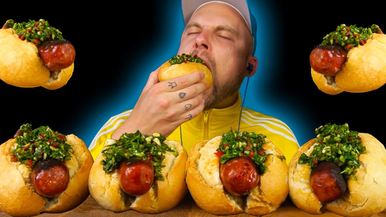 АСМР Я ем Чорипан: ИДЕАЛЬНАЯ аргентинская уличная еда 🇦🇷🌭