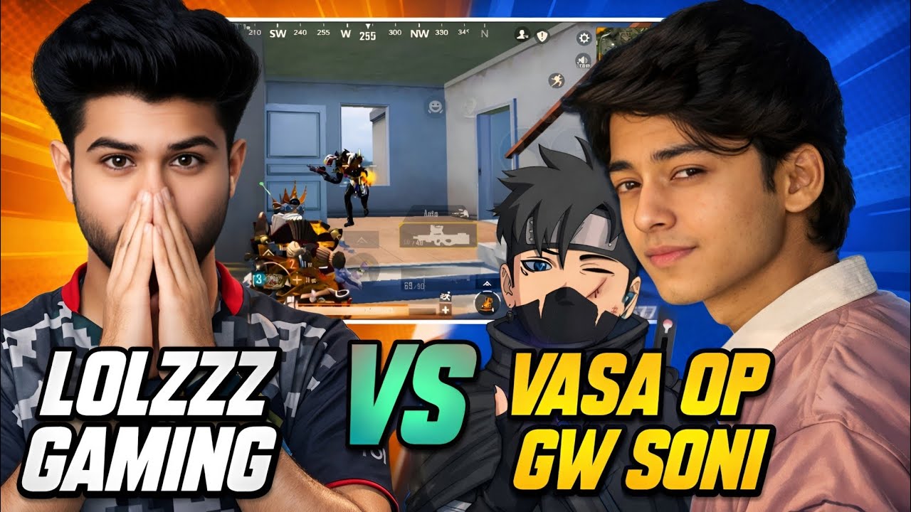 LOLZZZ GAMING vs VASA OP & GW SONI 🔥 Intense Squad Fight | BGMI Full Match