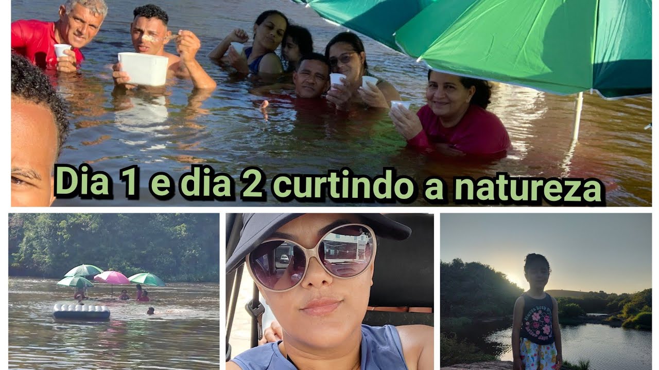 Dois dias na beira do rio com a família,conectados com a natureza 🍃🍃