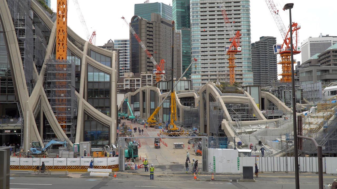 【麻布台ヒルズ】(Azabudai Hills)  完成時高さ日本一325mの超高層ビルの建設状況（2023年2月25日）
