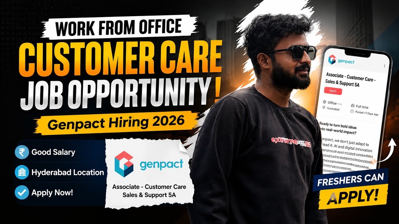 Genpact Hiring 2026 🔥 Associate Customer Care | Hyderabad | Freshers Can Apply | Apply Now!
