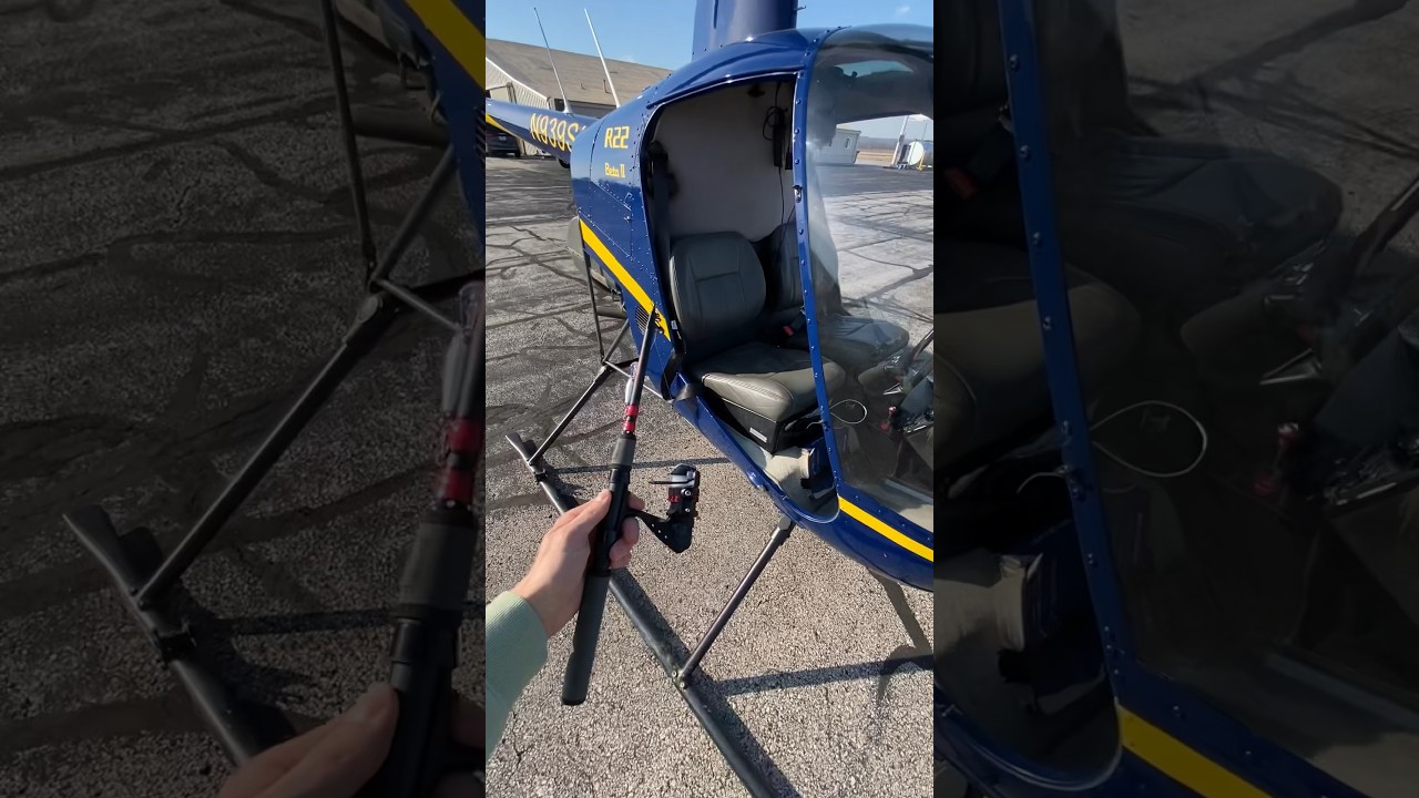 Fishing in a helicopter!! #helipilot #helicopter