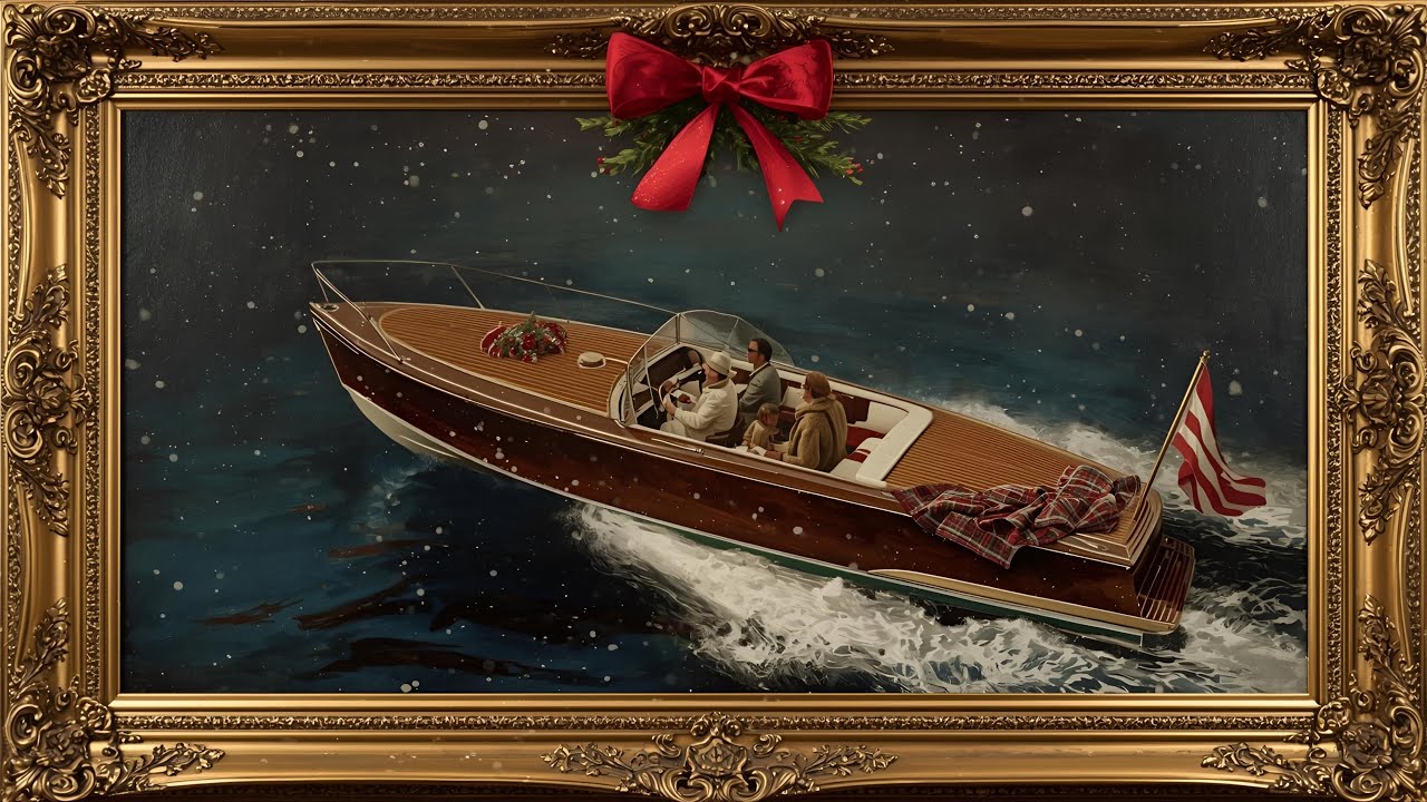 Ralph Lauren Inspired Christmas Boat Ride | Old Money Nautical TV Art | @99for1TVart 