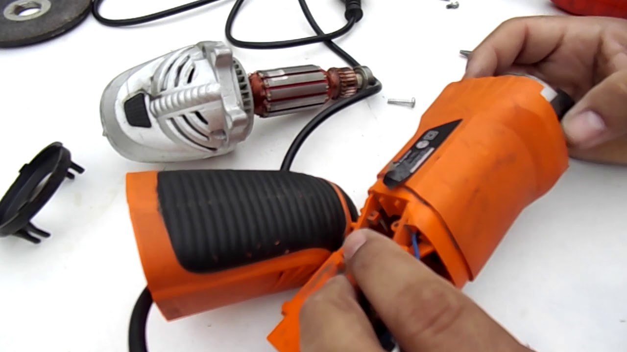 Reparación de amoladora (no son los carbones).