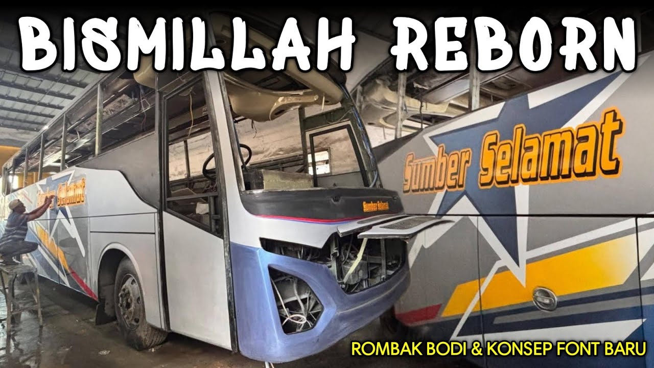 RESTORASI JETBUS 5 SUMBER GROUP ‼️ KONSEP FONT BARU DENGAN LIVERY BARU
