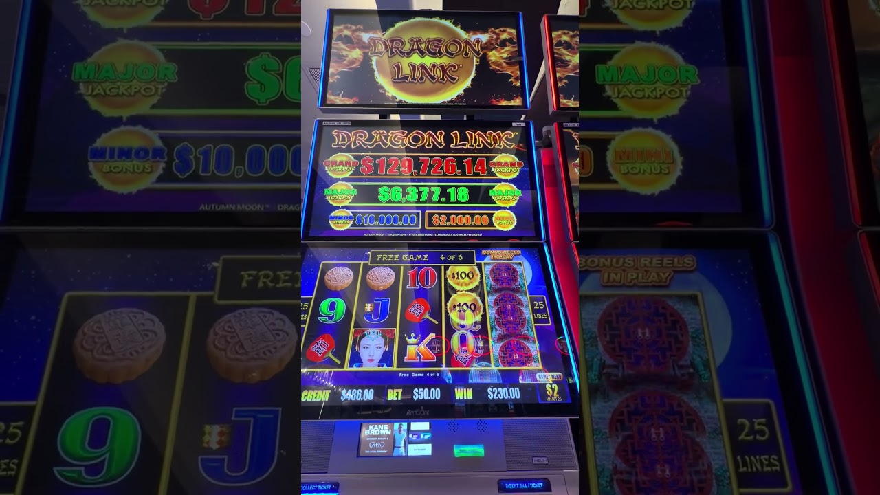 Free spins on $2 denomination, $50 bet #slots #gambling #casino #dragonlink #highlimit #autumnmoon