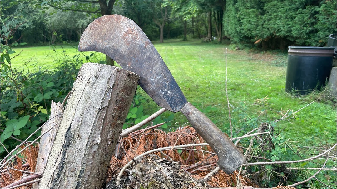 VINTAGE BILLHOOK RESTORATION (using electrolysis)