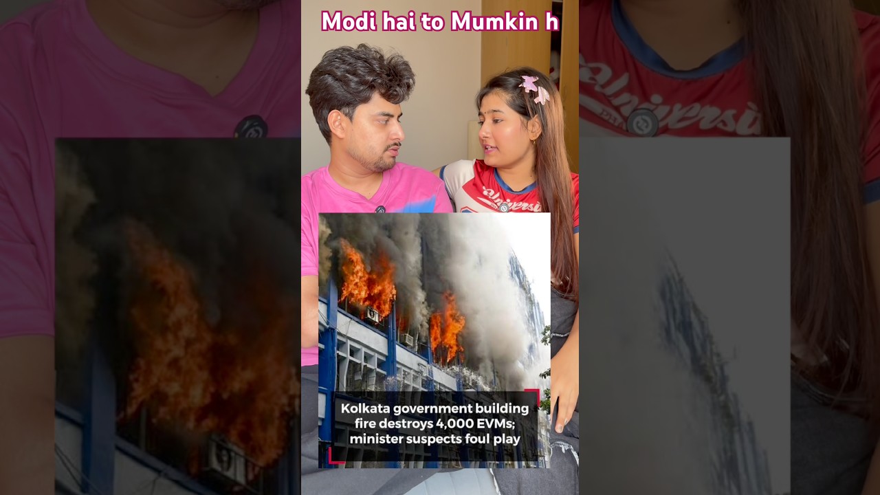 Kolkata EVM machine fire 🔥 😝 #evmmachine #kolkatafire #bjpwb
