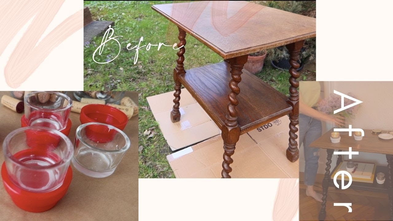 Up-cycling Free Crap | Table & DIY Mercury Glass Candle Holders