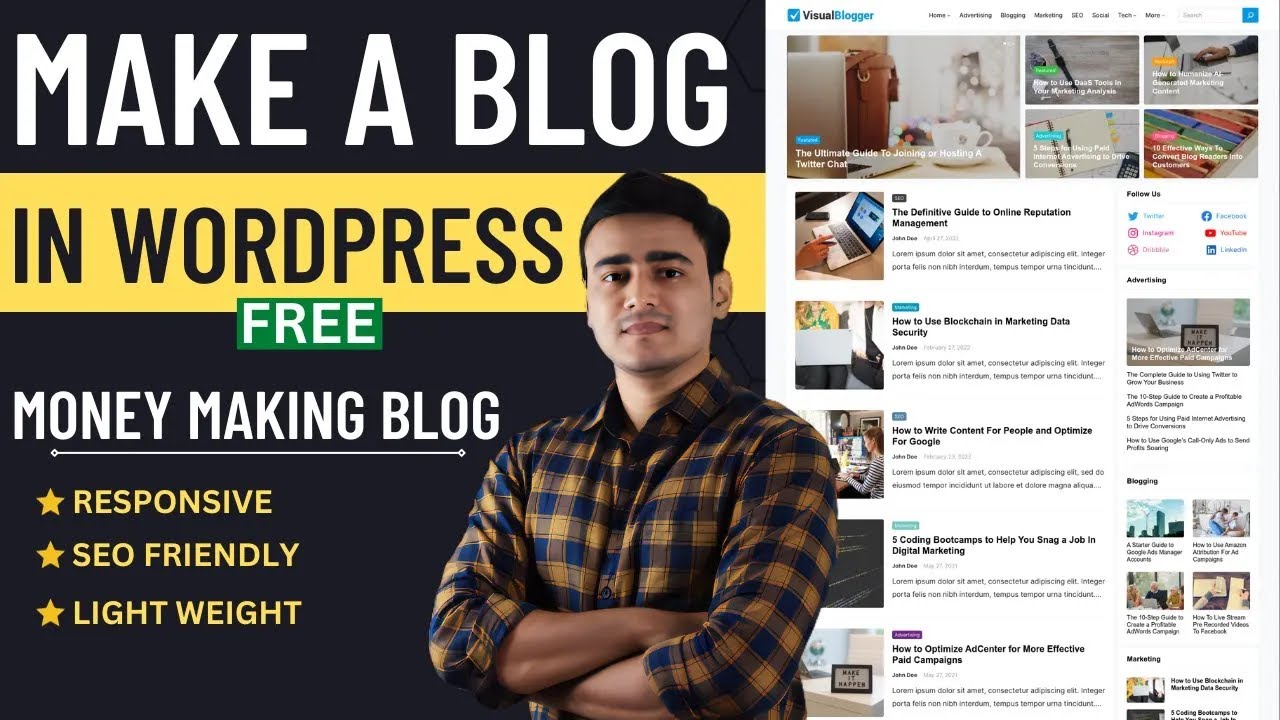 Create  a Blog Website on WordPress | Earn Money Online from Blogging