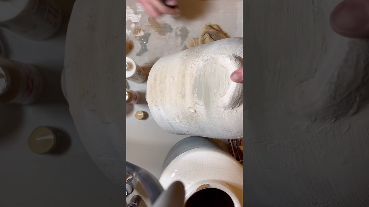 ￼ Up cycle Thrift Vases to Old World Pottery ￼ #diy  (details on the blog)