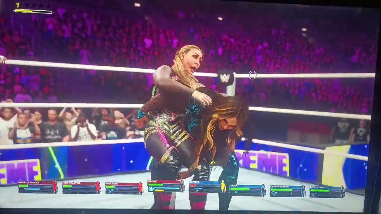 WWE 2k24 faction wars stage 3 main event women's 4 on 4 tag team match Sunday February 22nd 2026