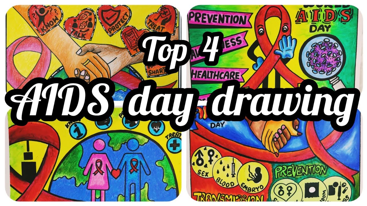 World Aids Day Drawing | World Aids Day Poster | Aids Awareness Poster | Aids Awareness Drawing