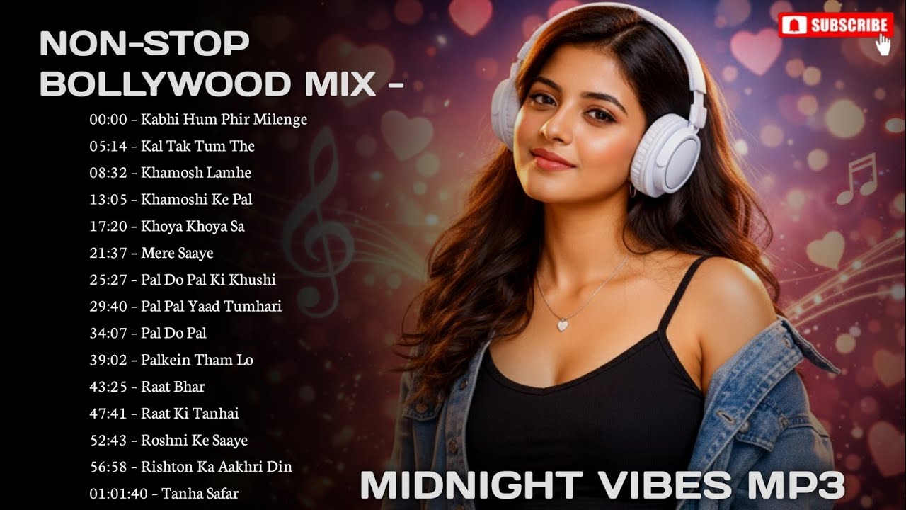 Non-Stop Bollywood Mix | Midnight Vibes | Lyrical - 160K MP3 Hindi Songs – 50