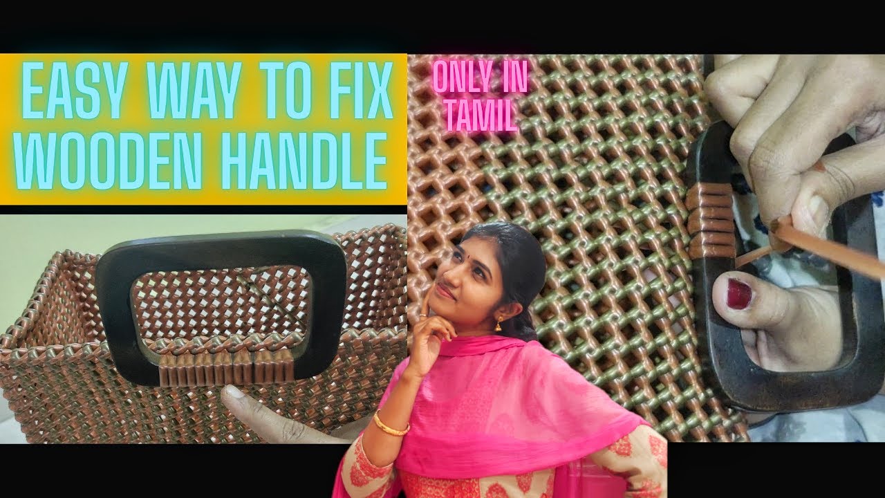 HOW TO FIX WOODEN HANDLE IN EASIEST WAY || WIRE BASKET WOODEN HANDLE FIXING TUTORIAL IN TAMIL