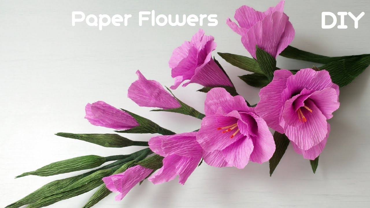 How To Make Gladiolus Paper Flower#DIYPaperflowercraft #Paperflowertutorial #homedecoration 22 12 22