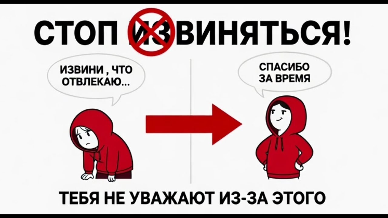 Вот почему люди игнорируют тебя. Прекрати извиняться — начни уважать себя.