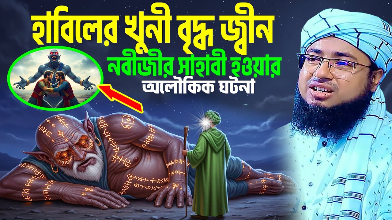 হাবিলের বৃদ্ধ জ্বীন নবীজীর সাহাবী হওয়ার অলৌকিক ঘটনা । jahirul islam foridi new waz । jin niye waz