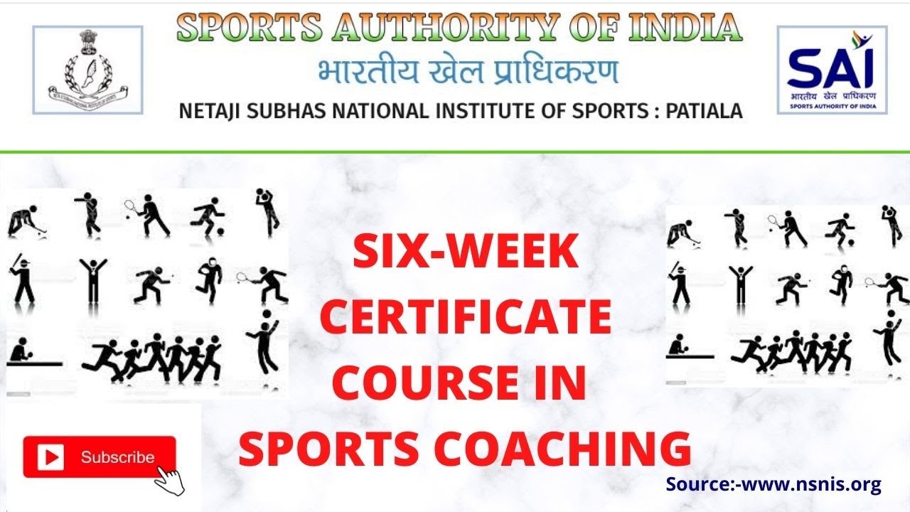 SAI || NSNIS || Six Week Certificate Course in Sports Coaching|| Admission 2021