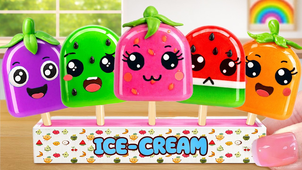 Delicious Rainbow Fruit Ice Cream Popsicles 🍭 Top Tier Miniature Dessert Recipes 🍉Sweet Mini Bites