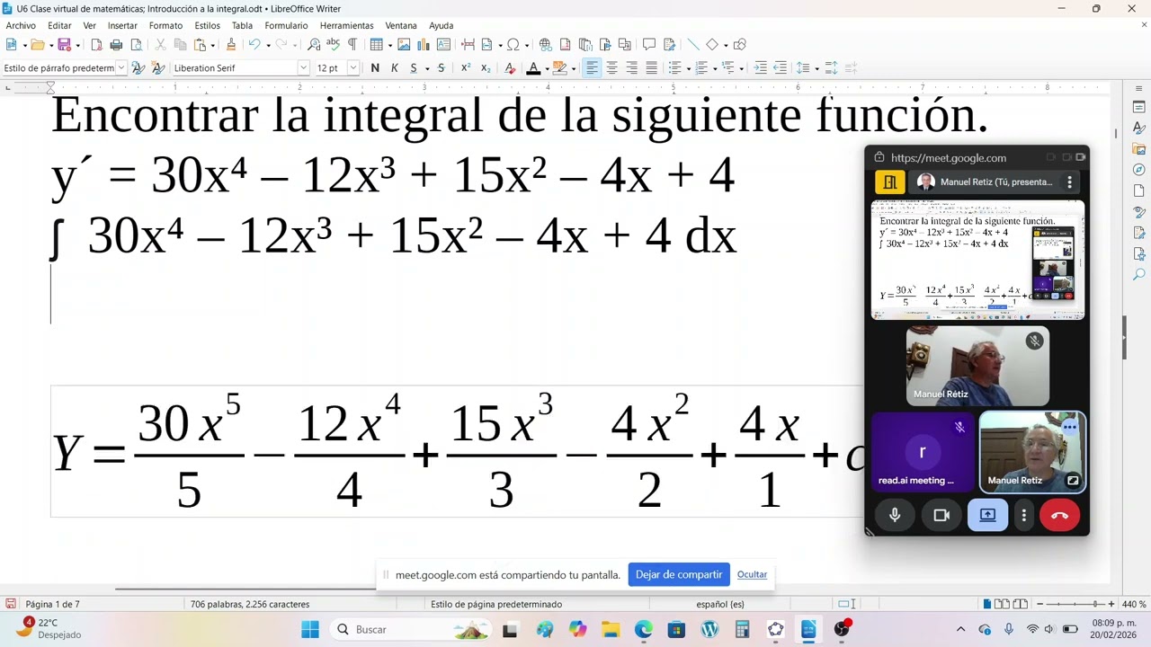 U6 2 Introducción a la integral; Curso 2026 2 Seguridad e Integridad