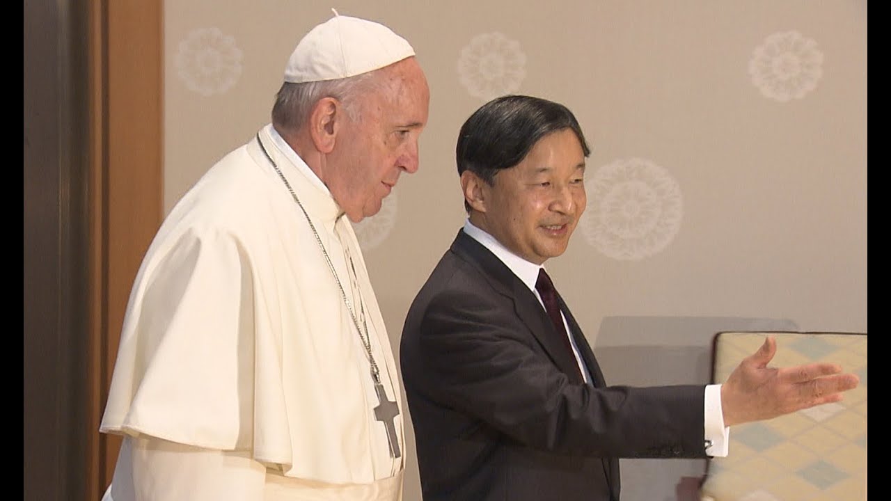 天皇陛下、ローマ教皇と会見　スペイン語で「ようこそ」