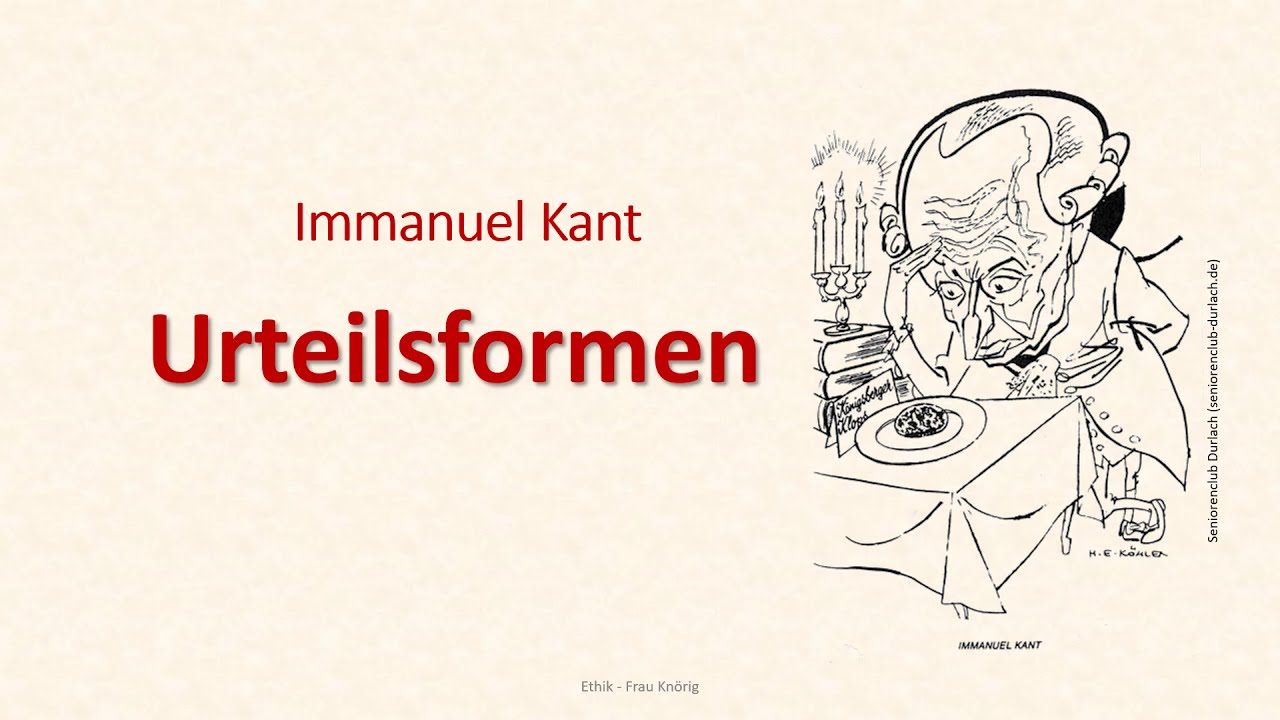 Philosophie - Urteilsformen der Erkenntnis nach Kant