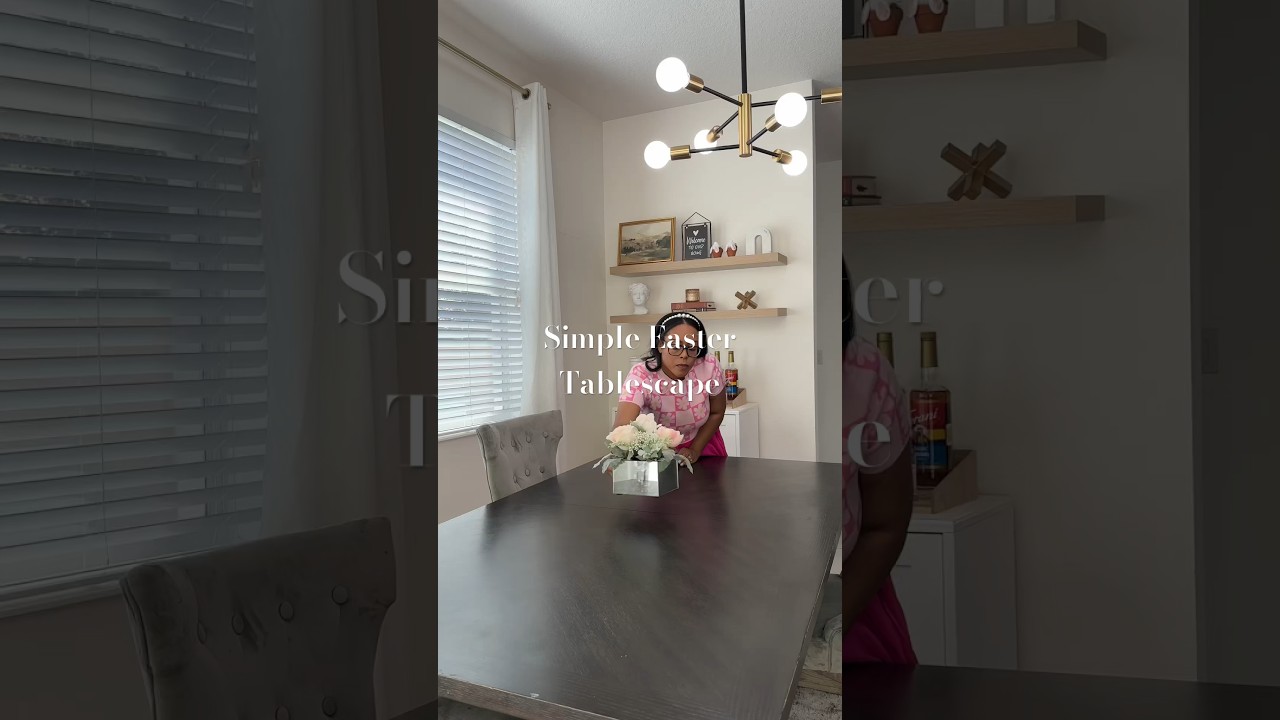 Simple Easter Tablescape for a Family of 4 | Easter Table Setting Ideas