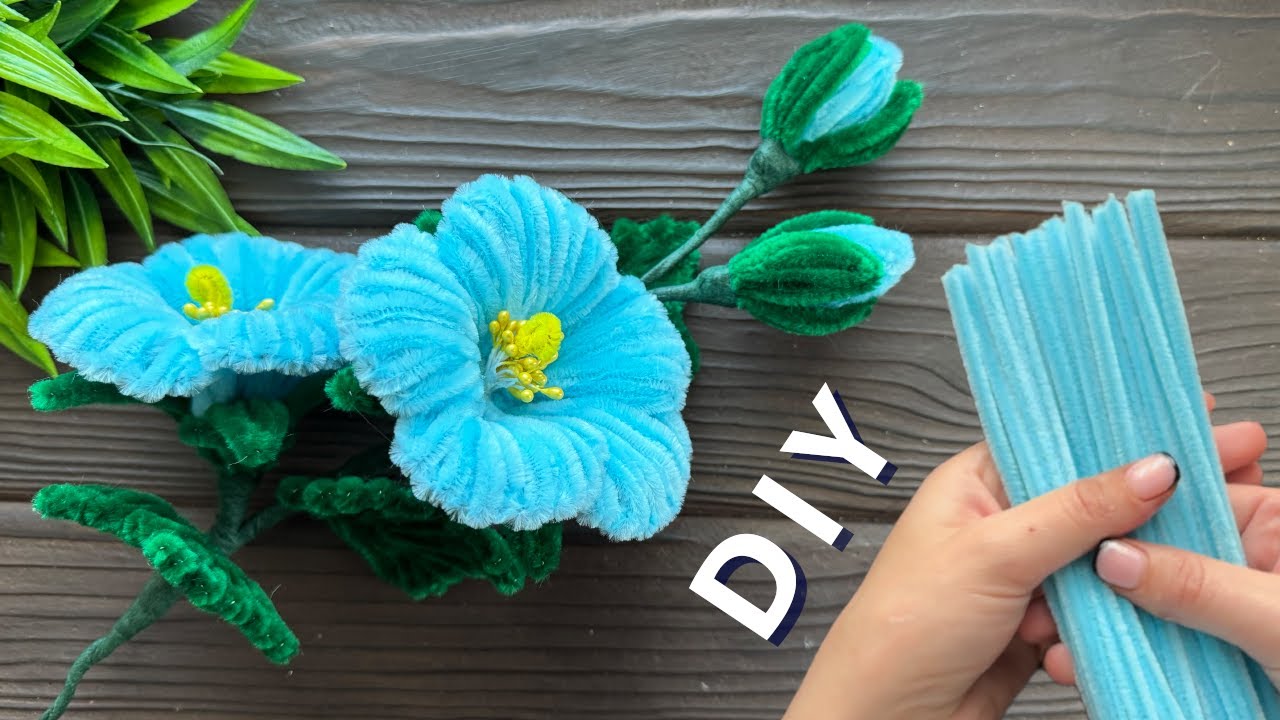 How to Make Easy Pipe Cleaner Flower Pipe Cleaner Flowers Making Tutorial Chenille Wire