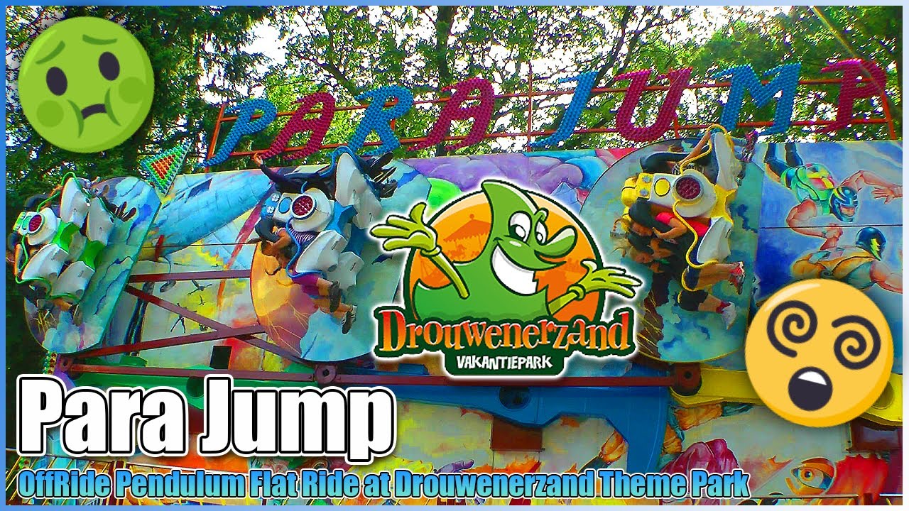 🤢Para Jump Drouwenerzand theme park🎢OffRide Pendulum Flat Ride Attraction