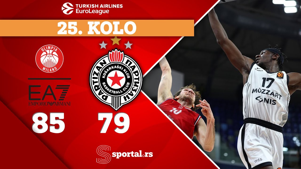 Partizan se borio kao lav, ali Milano slavi pobedu! Povrede su slomile crno-bele